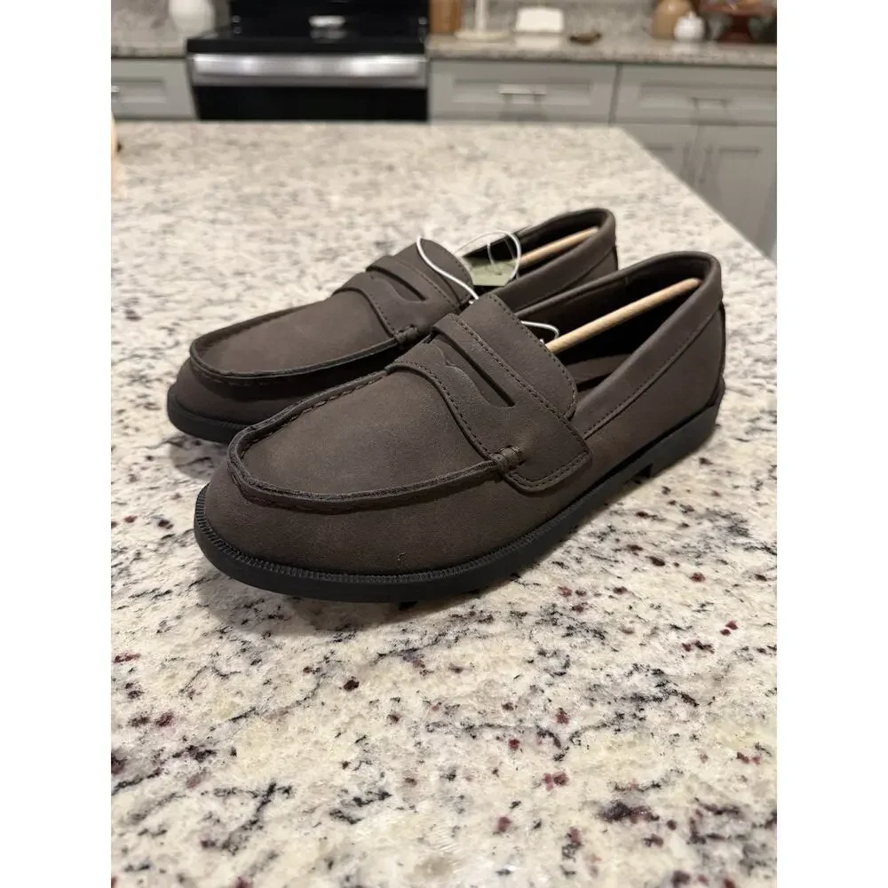 Goodfellow & Co Men’s Size 7 Dark Brown Penny Loafers Slip On Shoes NWT